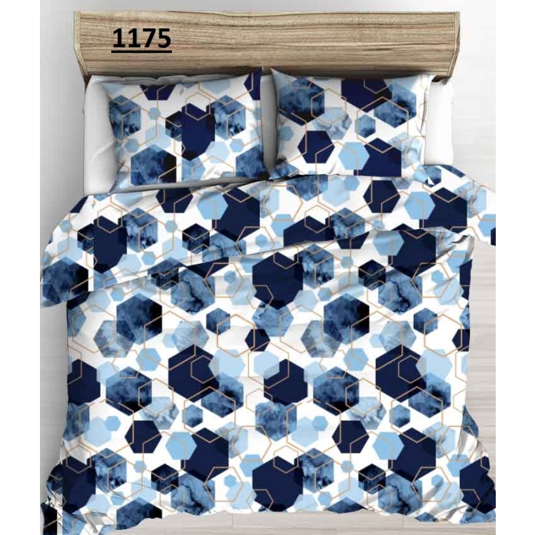 Pościel FLANELOWA Ciepła i polska- Granatowa 1175, pościel ciepła